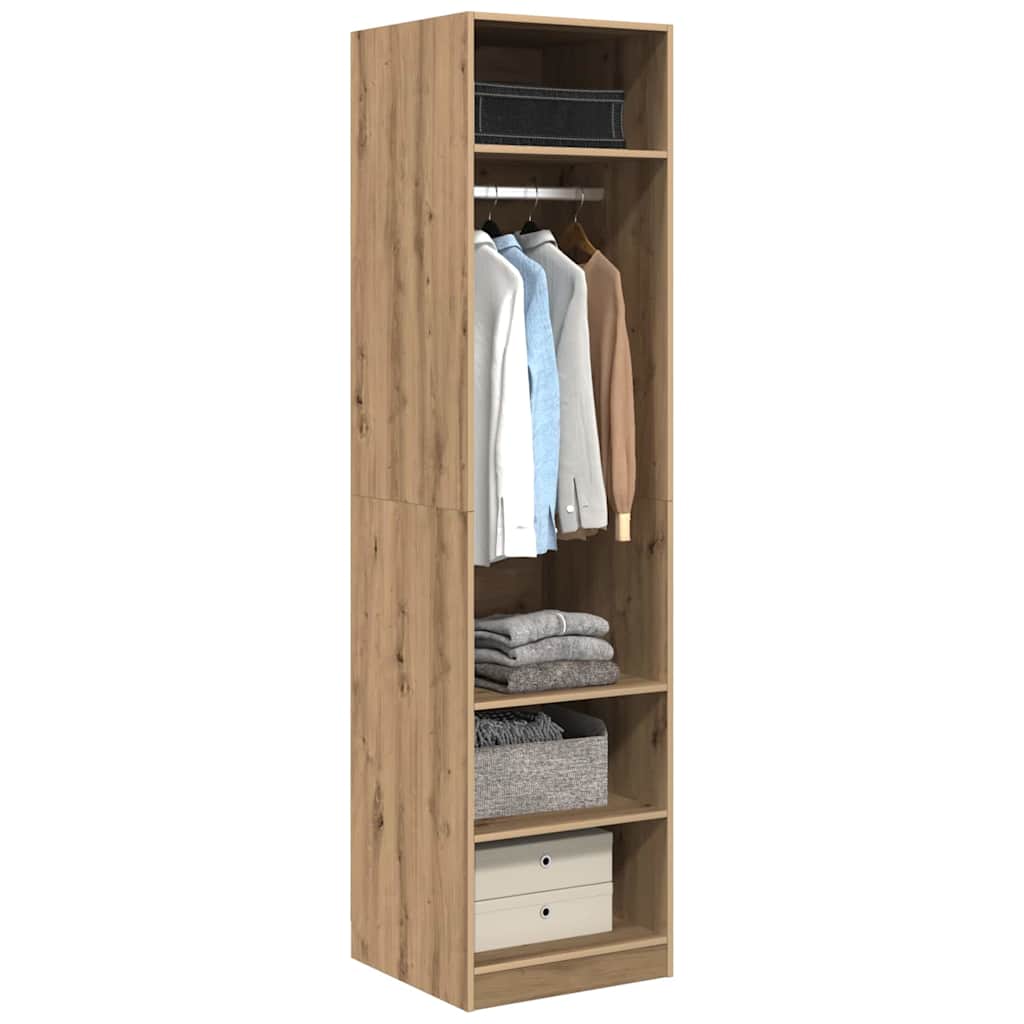 Garderobeskap Artisan Eik 50 x 50 x 200 cm Konstruert tre