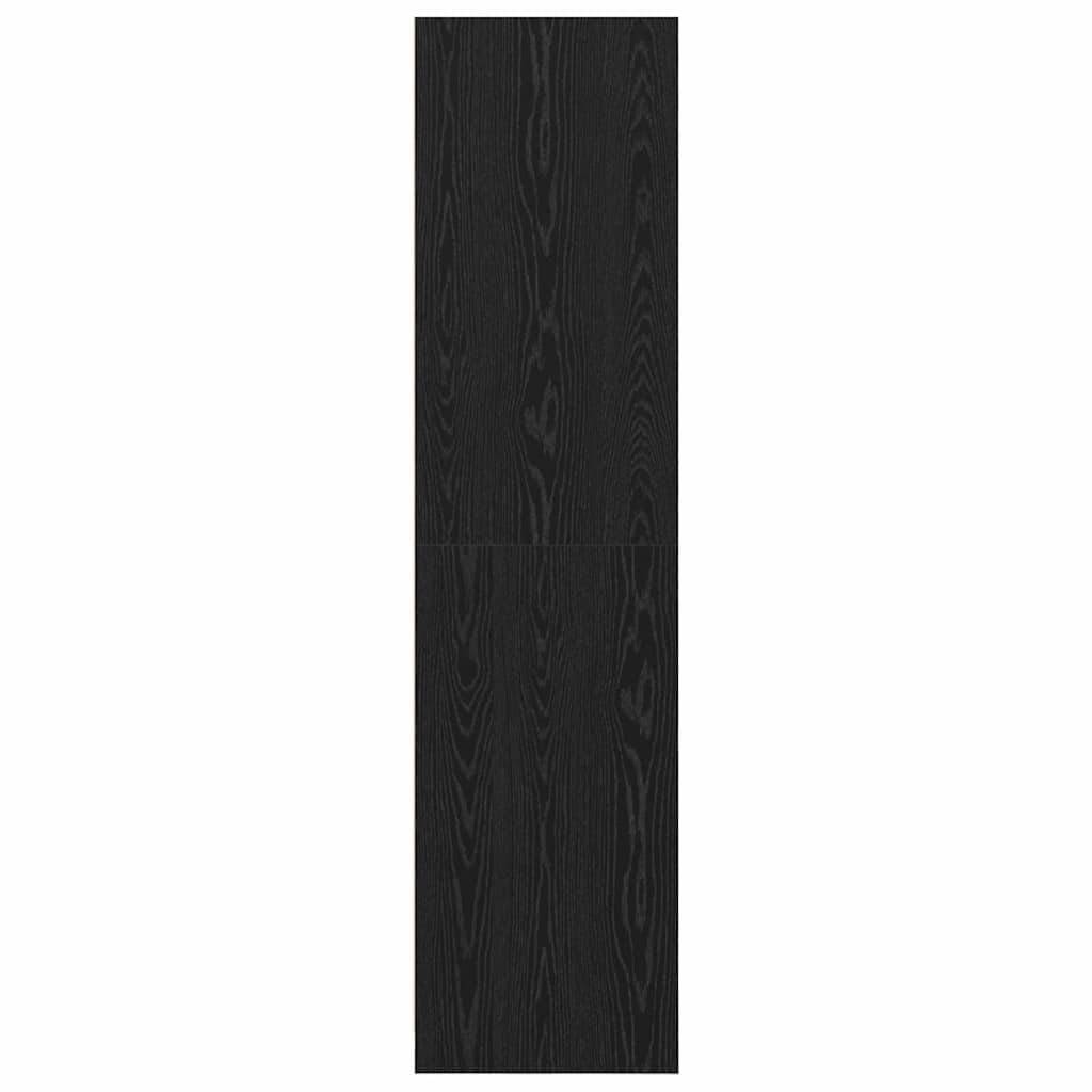 Garderobeskap Svart Eik 50 x 50 x 200 cm Konstruert tre