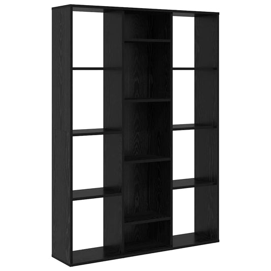 Romdeler med hylle Svart Eik 100 x 24 x 140 cm Konstruert tre