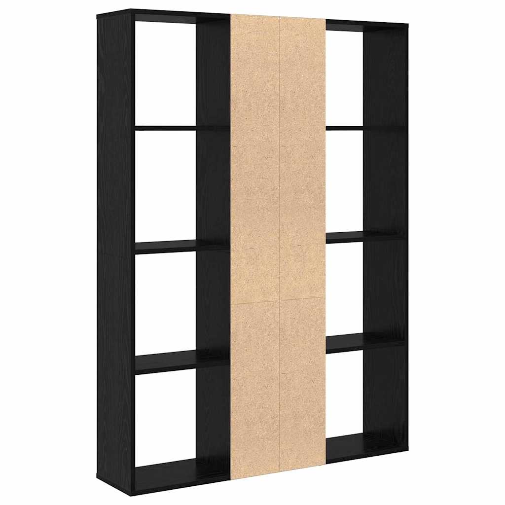 Romdeler med hylle Svart Eik 100 x 24 x 140 cm Konstruert tre