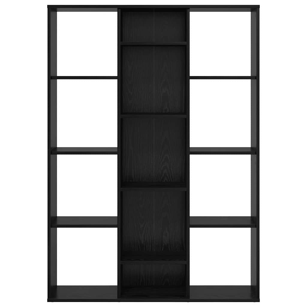 Romdeler med hylle Svart Eik 100 x 24 x 140 cm Konstruert tre