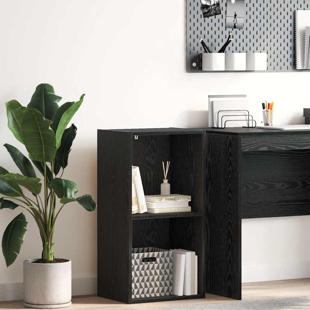 Bokhylle Svart Eik 40 x 30 x 77 cm Konstruert tre
