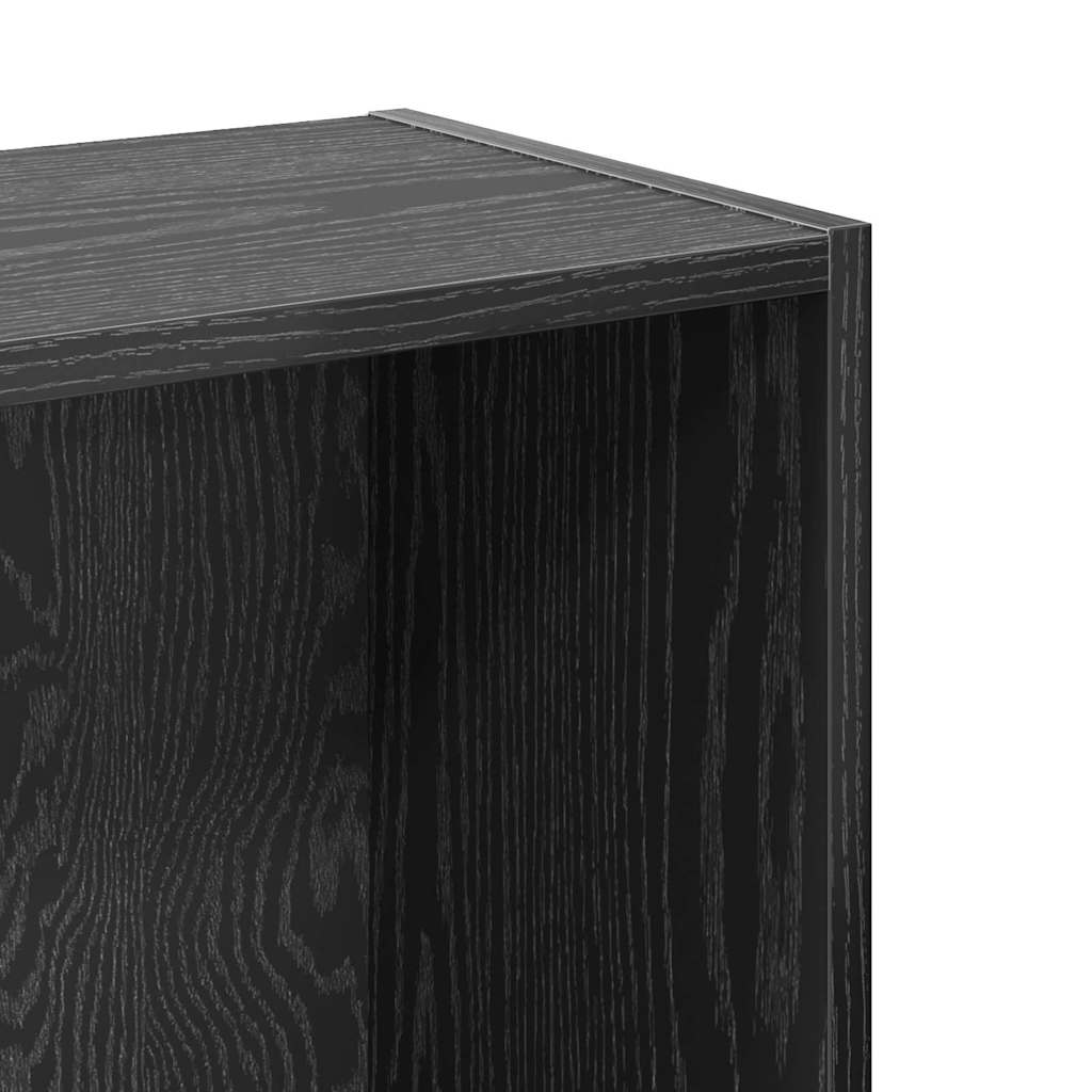 Bokhylle Svart Eik 80 x 24 x 76 cm Konstruert tre