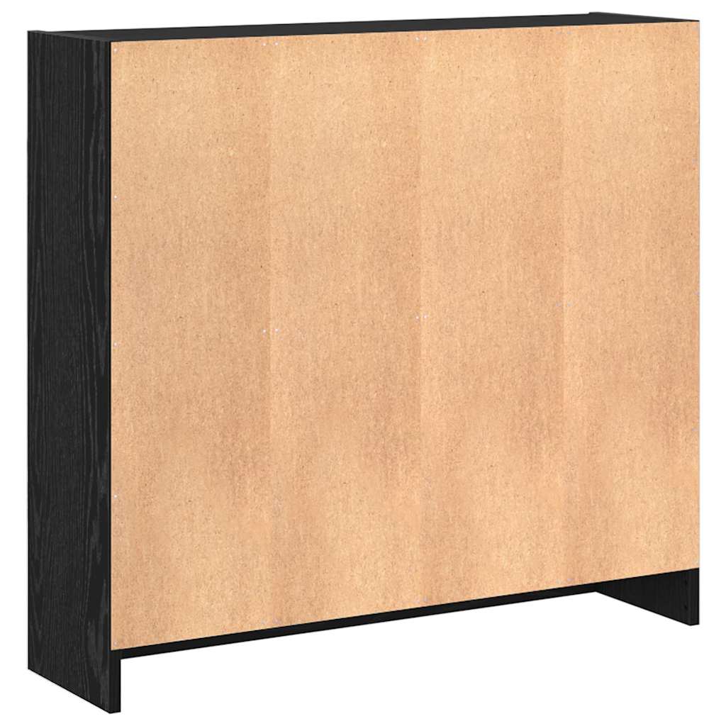 Bokhylle Svart Eik 80 x 24 x 76 cm Konstruert tre