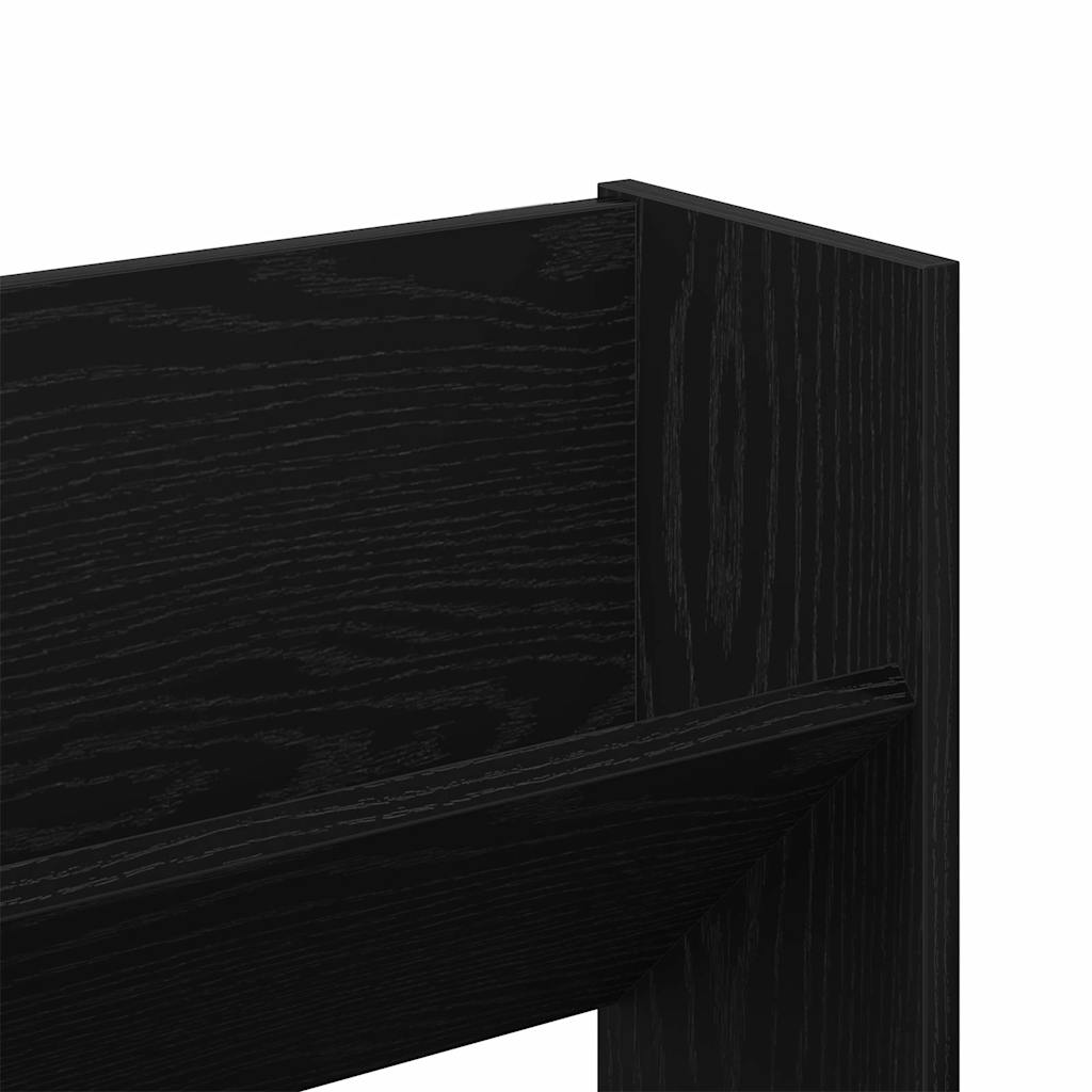Sko Skap med hylle Svart Eik 82 x 18 x 60 cm Konstruert tre