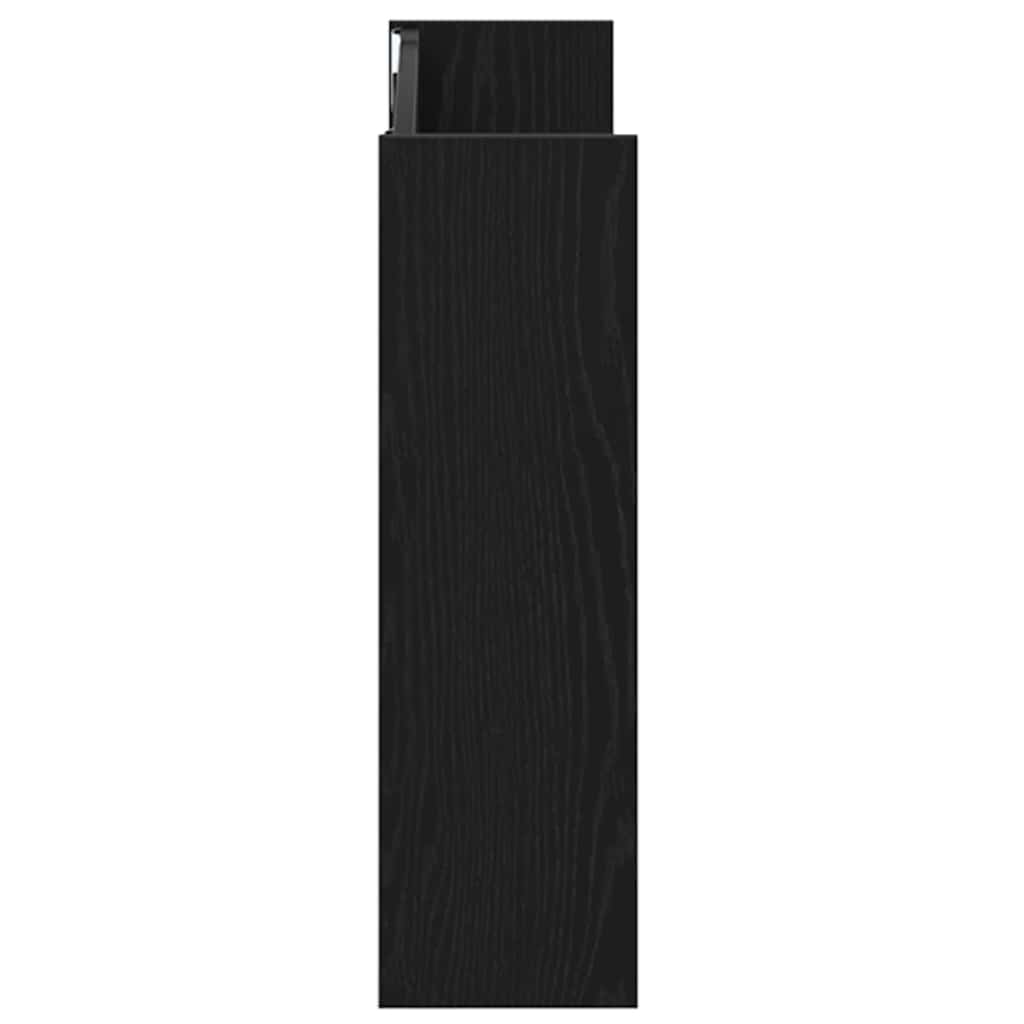 Sko Skap med hylle Svart Eik 82 x 18 x 60 cm Konstruert tre
