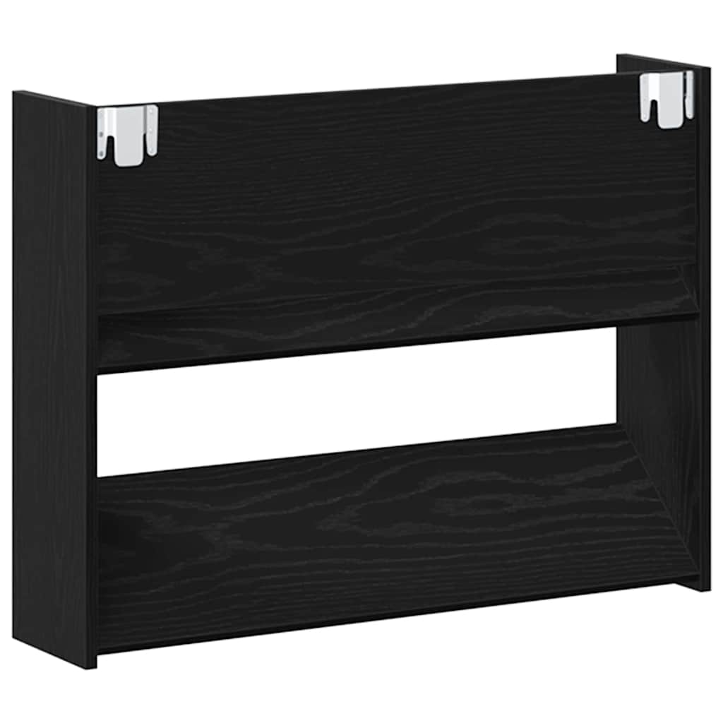 Sko Skap 2 pcs Svart Eik 83 x 18 x 60 cm Konstruert tre