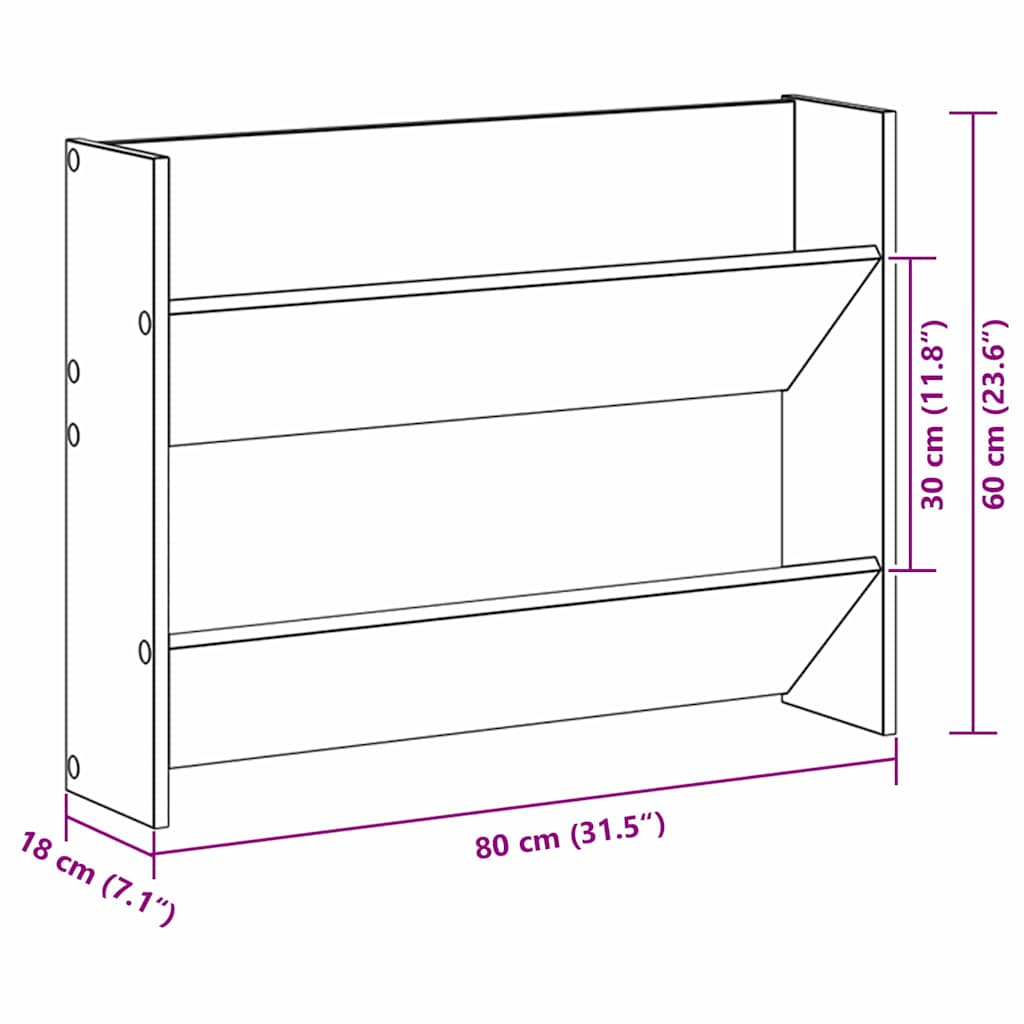 Sko Skap 2 pcs Svart Eik 83 x 18 x 60 cm Konstruert tre