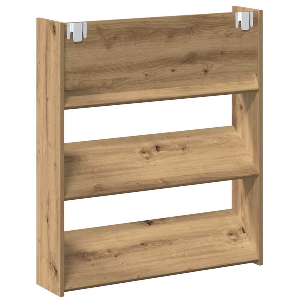 Veggsko skap med hylle Veggmontert artisan eik Konstruert tre