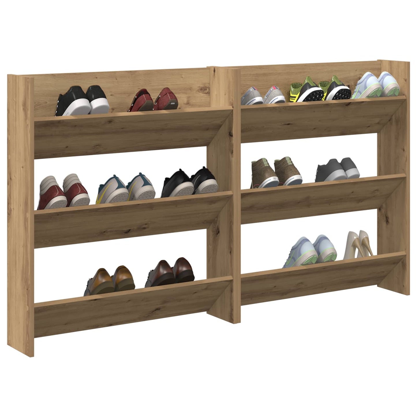 Sko Skap 2 pcs Artisan Eik 85 x 18 x 90 cm Konstruert tre