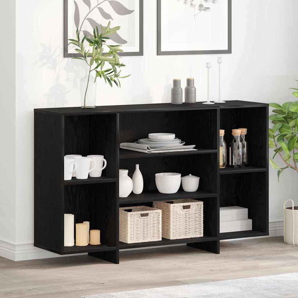 Serviesskap Svart Eik 120 x 30 x 75 cm Konstruert tre