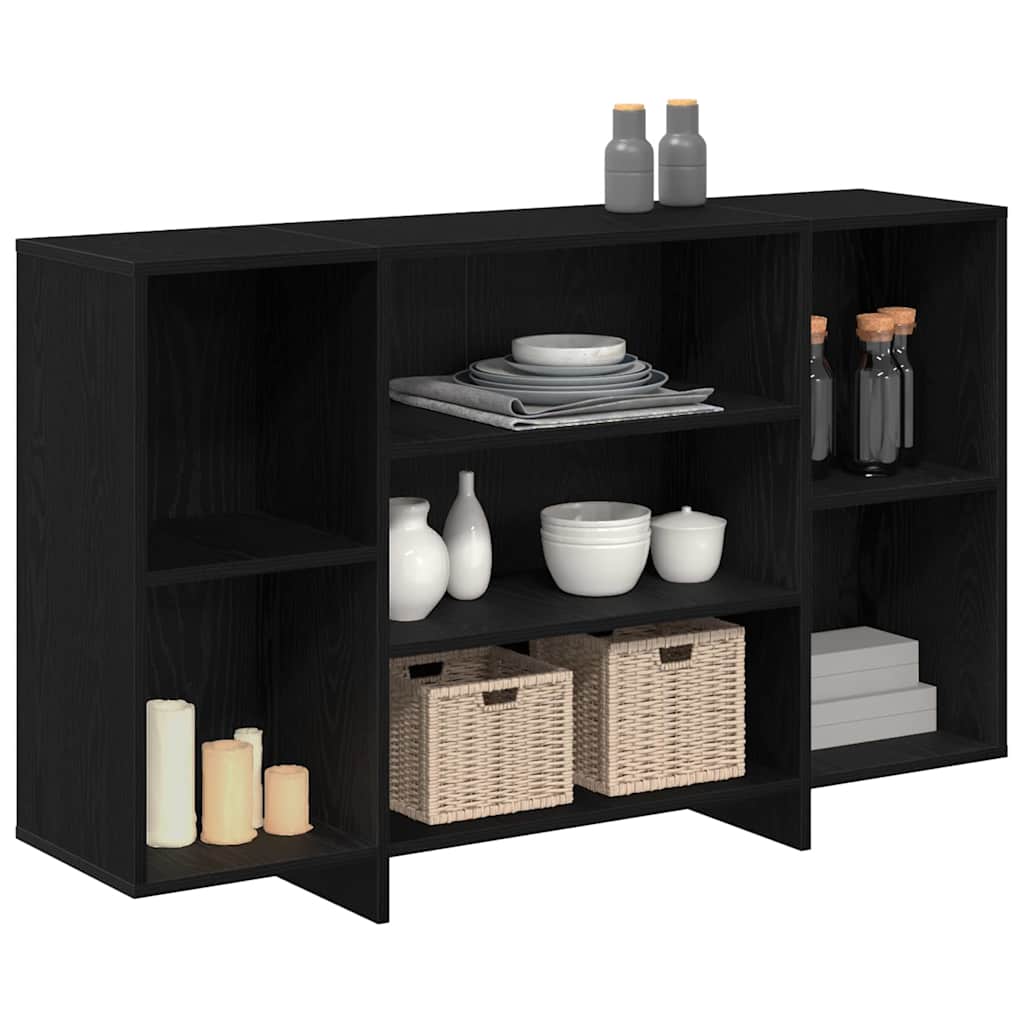 Serviesskap Svart Eik 120 x 30 x 75 cm Konstruert tre
