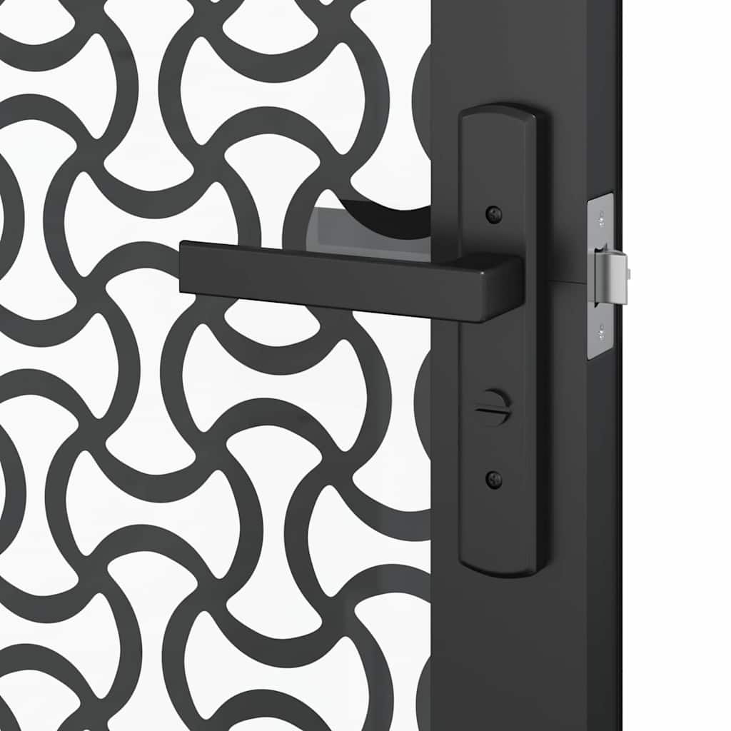 Glassdør Fretwork Svart 93 x 3,5 x 201,5 cm Aluminium