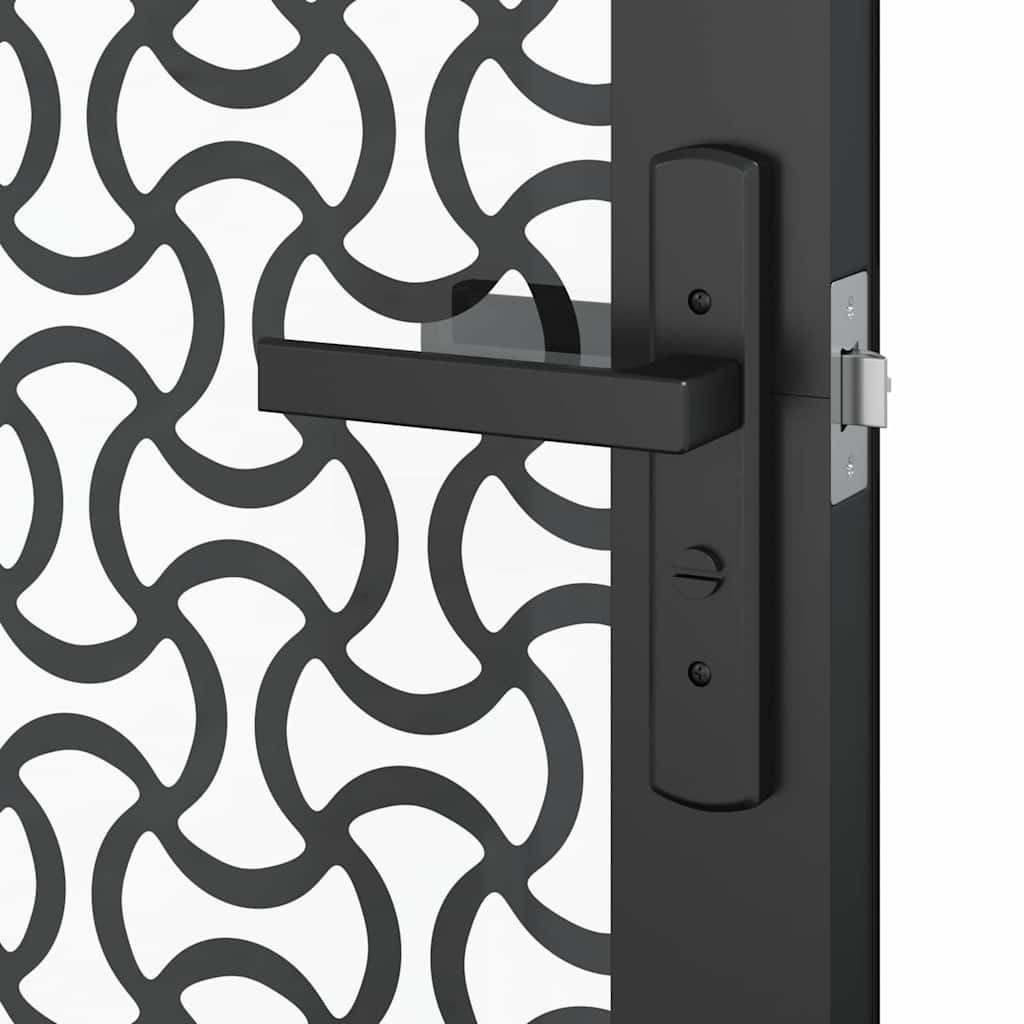 Glassdør Fretwork Svart 102,5 x 3,5 x 201,5 cm Aluminium