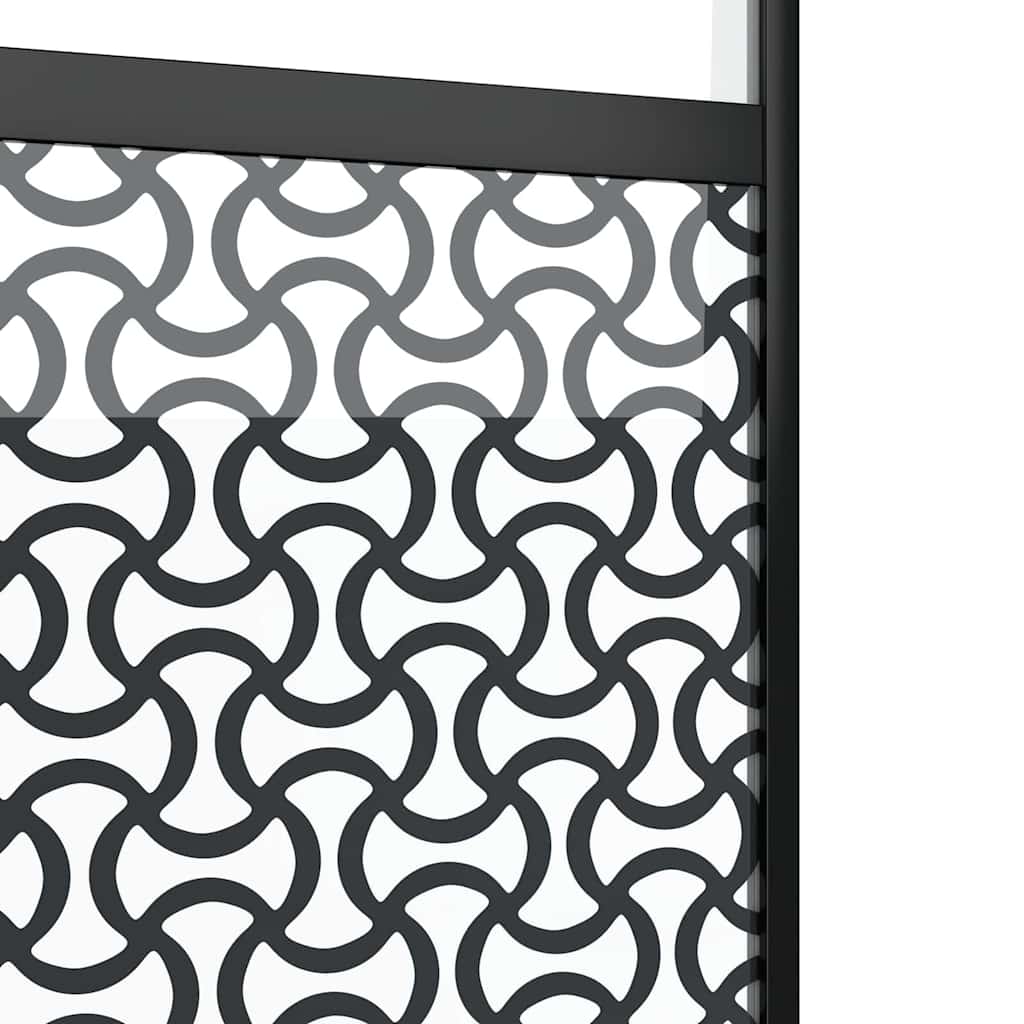 Glassdør Fretwork Svart 76 x 2 x 205 cm Aluminium