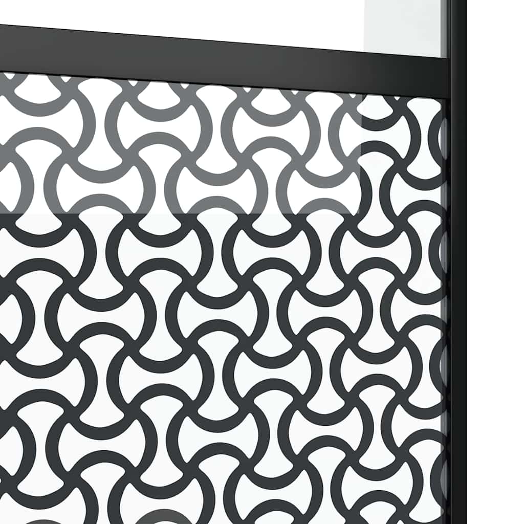 Glassdør Fretwork Svart 90 x 2 x 205 cm Aluminium