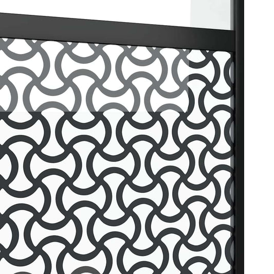 Glassdør Fretwork Svart 90 x 2 x 205 cm Aluminium