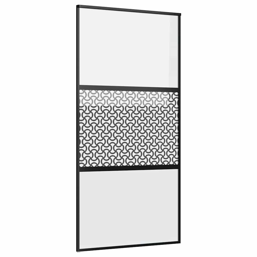 Glassdør Fretwork Svart 102,5 x 2 x 205 cm Aluminium