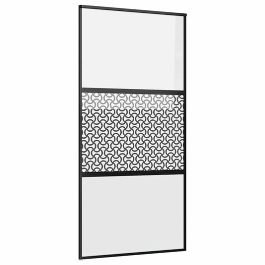 Glassdør Fretwork Svart 102,5 x 2 x 205 cm Aluminium
