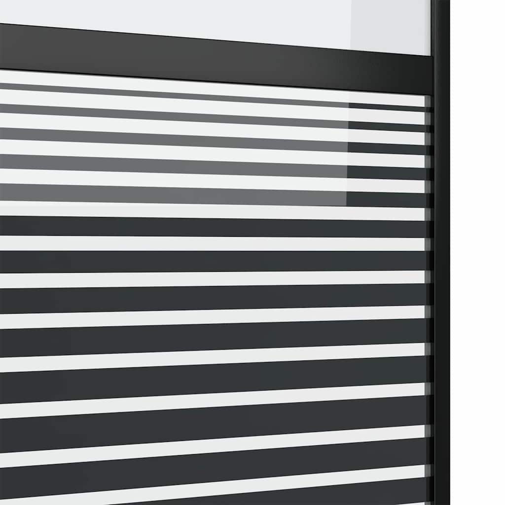 Glassdør Stripete Svart 90 x 2 x 205 cm Aluminium