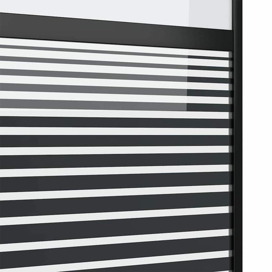 Glassdør Stripete Svart 90 x 2 x 205 cm Aluminium
