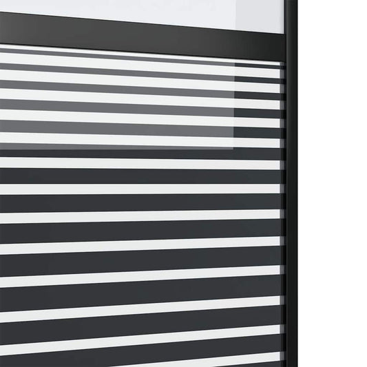 Glassdør Stripete Svart 102,5 x 2 x 205 cm Aluminium