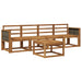 Utendørs sofa-sett 4 pcs Naturlig Solid akasietre