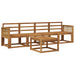 Utendørs sofa-sett 5 pcs Naturlig Solid akasietre