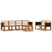 Utendørs sofa-sett 6 pcs Naturlig Solid akasietre
