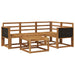 Utendørs sofa-sett 5 pcs Naturlig Solid akasietre