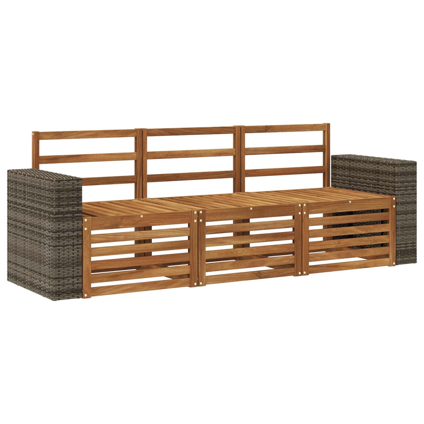Sofasett 3 pcs Solid akasietre