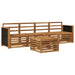 Utendørs sofa-sett 5 pcs Naturlig Solid akasietre
