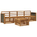 Utendørs sofa-sett 5 pcs Naturlig Solid akasietre