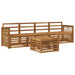 Utendørs sofa-sett 5 pcs Naturlig Solid akasietre