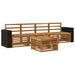 Utendørs sofa-sett 5 pcs Naturlig Solid akasietre