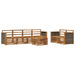 Utendørs sofa-sett 7 pcs Naturlig Solid akasietre