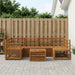 Utendørs sofa-sett 7 pcs Naturlig Solid akasietre