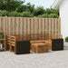 Utendørs sofa-sett 7 pcs Naturlig Solid akasietre