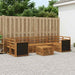 Utendørs sofa-sett 8 pcs Naturlig Solid akasietre