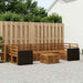Utendørs sofa-sett 8 pcs Naturlig Solid akasietre
