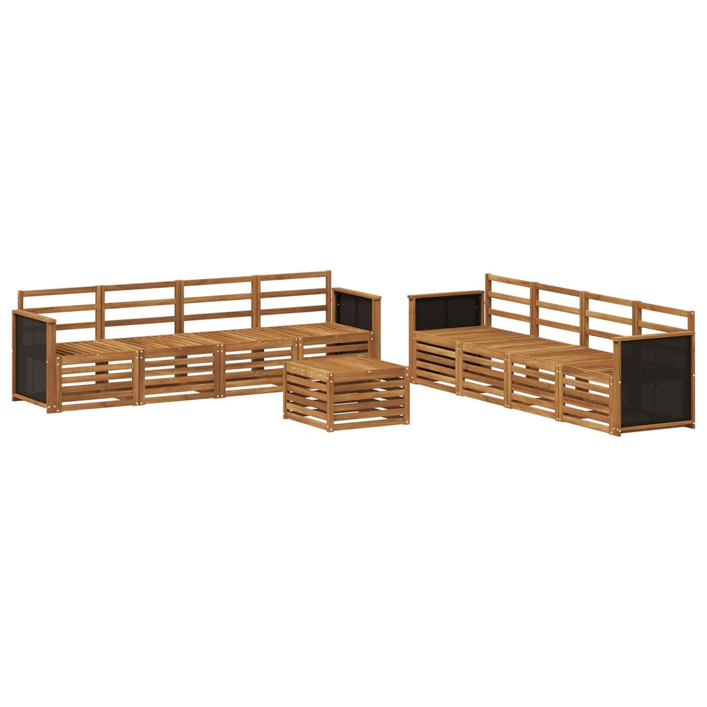 Utendørs sofa-sett 9 stk. Naturlig
