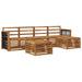 Utendørs sofa-sett 6 pcs Naturlig