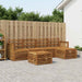 Utendørs sofa-sett 6 pcs Naturlig