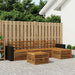 Utendørs sofa-sett 6 pcs Naturlig