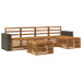 Utendørs sofa-sett 6 pcs Naturlig
