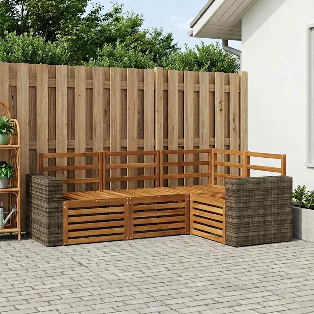 Sofasett 4 pcs Solid akasietre