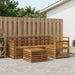 Utendørs sofa-sett 5 pcs Naturlig 59 x 59 x 37 cm Polyester
