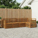 Seksjonssofa Sett 4 pcs Naturlig Solid akasietre