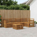 Seksjonssofa Sett 5 pcs Naturlig Solid akasietre