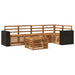 Seksjonssofa Sett 6 pcs Naturlig Solid akasietre
